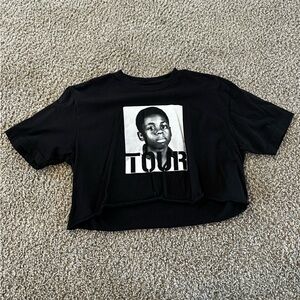 Lil Wayne Black Graphic Crop Top